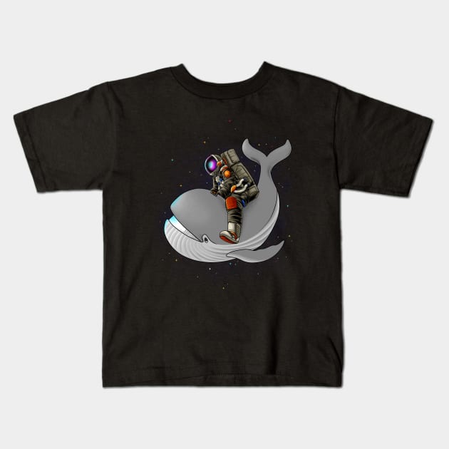 Above and beyond outer space Kids T-Shirt by angoes25